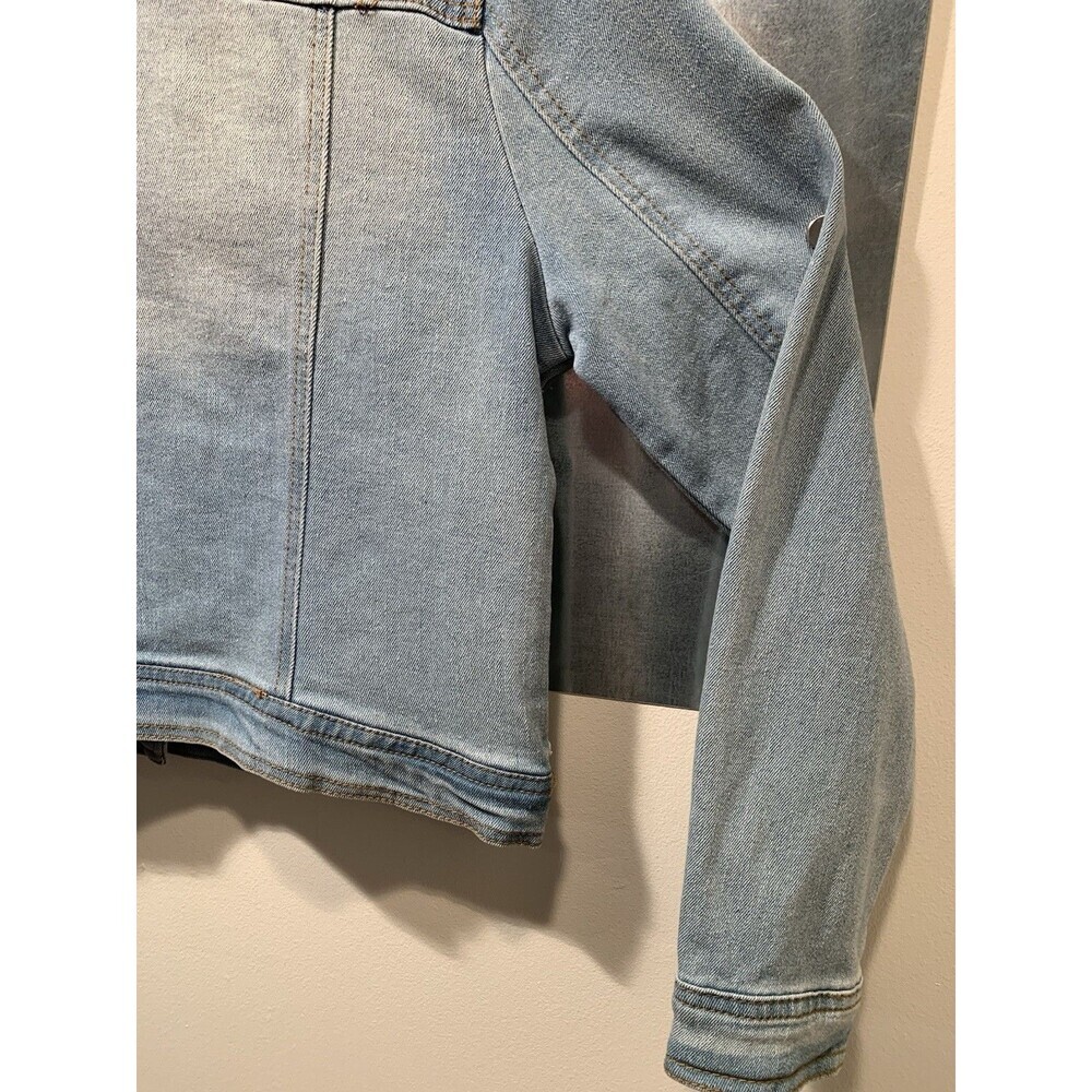Jou Jou Premium Outerwear Stretch Denim Jacket New With Macy's Backstage Tag L - Picture 16 of 16